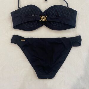 Victoria's Secret Black Bikini with Gold Accent